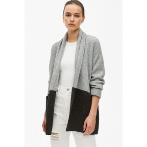 Zadig & Voltaire Gray Wool Open Cardigan Sweater Top  Women's Size Small